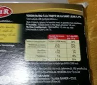 Mängden socker i Boudin blanc aux truffes noires et brumales BAHIER, 3 pièces