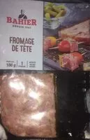 Mängden socker i Bahier, Fromage de tête aux cornichons, la barquette de 180 g