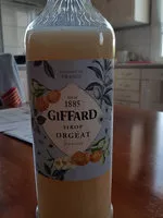 Mängden socker i Giffard Mandel (orgeat) Sirup Maxi