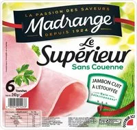 Mängden socker i Jambon Supérieur Sans Couenne 6 Tranches -240g