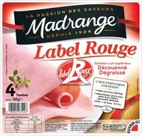 Mängden socker i Jambon cuit supérieur Label Rouge sans couenne