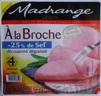 Mängden socker i Jambon À La Broche - 25% de Sel
