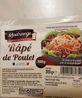 Mängden socker i Râpé de poulet