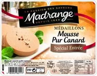 Mängden socker i Médaillons Mousse Pur Canard spécial entrée