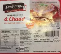 Mängden socker i Jambon choix a chaud