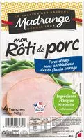Mängden socker i Mon Rôti de porc - Porcs élevés sans antibiotique dès la fin du sevrage