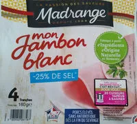 Mängden socker i Mon Jambon blanc -25% de sel*