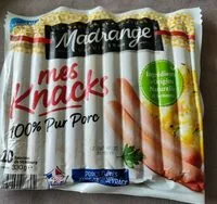 Mängden socker i Mes Knacks 100% pur porc x10