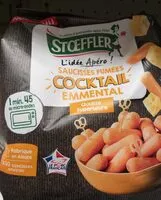 Mängden socker i Saucisses fumées cocktail emmental