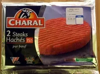 Mängden socker i 2 steak hachés pur bœuf