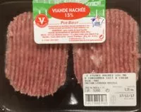 Mängden socker i Viande hachée 15% Pur Boeuf