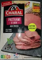 Mängden socker i Pastrami de boeuf aux épices