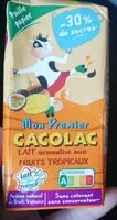 Mängden socker i Lait aromatisé aux fruits tropicaux