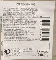 Mängden socker i Cone de saumon fume