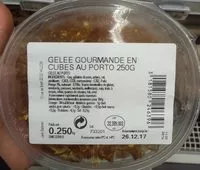 Mängden socker i Gelée gourmande en cubes au porto