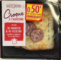 Mängden socker i Croque à l'Alsacienne cuisiné au Munster & au Riesling