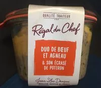 Mängden socker i Duo de bœuf et agneau & son écrasé de potiron