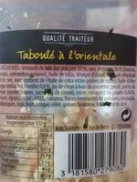 Mängden socker i Taboulé a l orientale