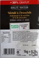 Mängden socker i Taboulé à l'orientale (+20% gratuit)
