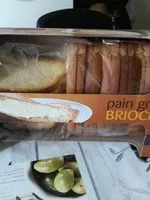 Mängden socker i Pain grillé brioché