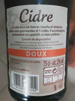 Mängden socker i Cidre doux