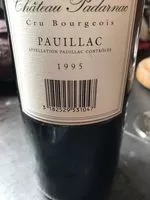 Mängden socker i Pauillac 1995 Cru Bourgeois