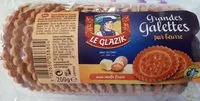 Mängden socker i Grandes Galettes (18) pur beurre aux oeufs frais