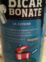 Mängden socker i Bicarbonate de sodium alimentaire