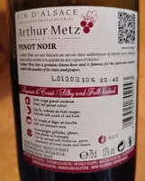 Mängden socker i Pinot Noir