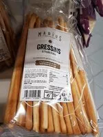 Mängden socker i Gressins à l'huile d'Olive