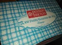 Mängden socker i 100 petits beurres de 10 g doux