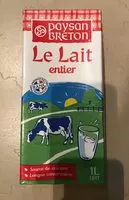 Mängden socker i Le lait entier