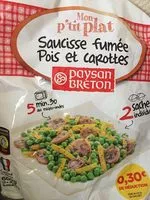 Mängden socker i Saucisse fumée Pois et Carottes