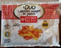 Mängden socker i Duo carottes rouges et jaunes