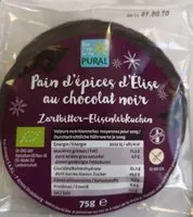 Mängden socker i Pain d'épices d'Élise au chocolat noir