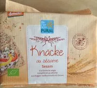 Mängden socker i Knäcke au sésame