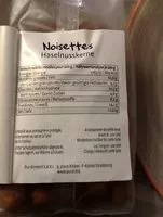 Mängden socker i Noisettes