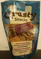 Mängden socker i Snacks croustillants aux graines de chia et d'amarante