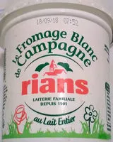 Mängden socker i Le Fromage blanc de campagne au lait entier