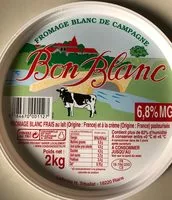 Mängden socker i Bon Blanc, fromage blanc de campagne