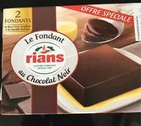Mängden socker i Le fondant au chocolat noir