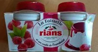 Mängden socker i La faisselle et son coulis de framboise