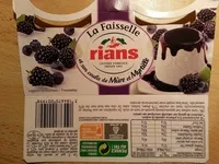 Mängden socker i La Faisselle et son coulis de mûre et myrtille
