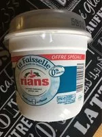 Mängden socker i Faisselle Rians 0% Offre Spéciale
