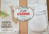 Mängden socker i La Brebis - Yaourt nature