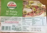 Mängden socker i Palets De Chèvre