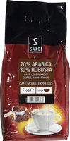Mängden socker i 70% ARABICA 30% ROBUSTA Café légèrement corsé, aromatique