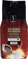 Mängden socker i 70% ARABICA 30% ROBUSTA Café légèrement corsé, aromatique