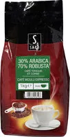Mängden socker i 30% ARABICA 70% ROBUSTA Café tonique et corsé