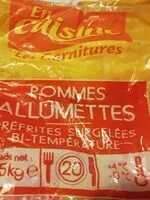 Mängden socker i Frites Allumettes Préfrites surgelées / bi-température